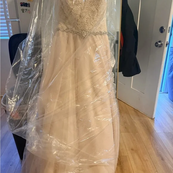 Allure Elegant Lace Strapless Wedding Dress - Picture 7 of 7